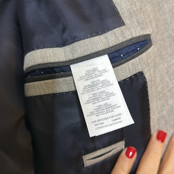 J. Crew Ludlow Ormezzano linen blend blazer Sz40R Grey - Picture 10 of 15